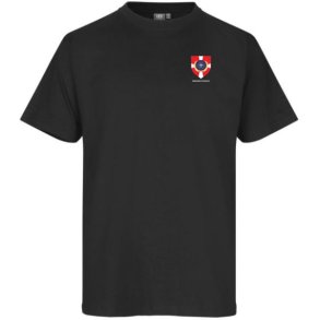 Sort T-Shirt med Danmarks Veteraner logo og tekst