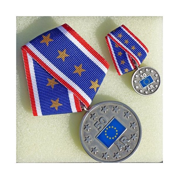 50-rs jubilums medalje st for Danmarks indtrden i EU (EF)