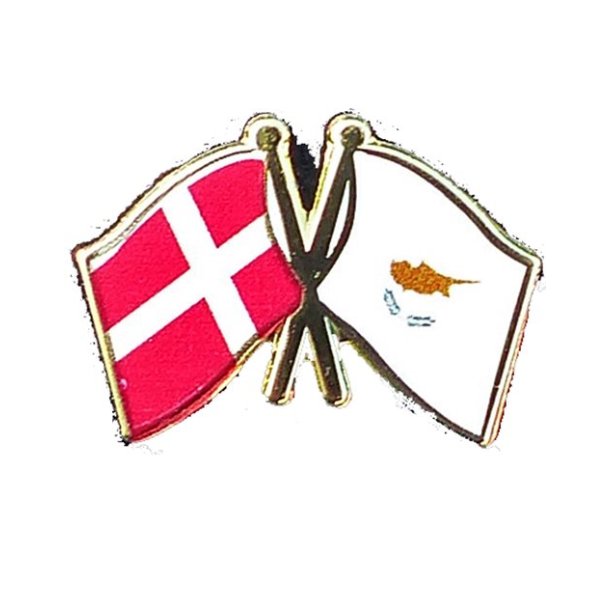 PIN venskabsflag Danmark/Cypern