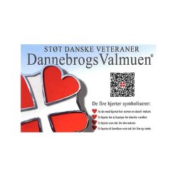Dannebrogs Valmue - str. 17 mm